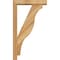 Ekena Millwork Funston Block Rough Sawn Bracket w/ Offset Brace, Western Red Cedar, 4"W x 16"D x 28"H BKT0402X16X28FST05RWR - alternate 3